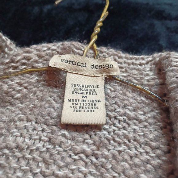 tan knitted cartigan with hood - Picture 6 of 7